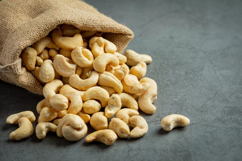 Processed cashew nuts ready for export